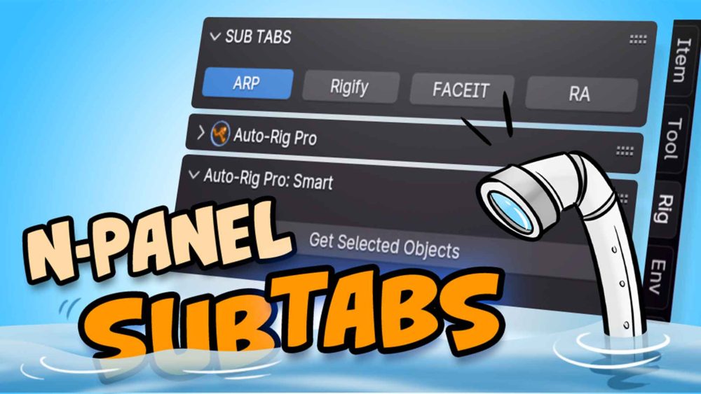 پلاگین بلندر N Panel Sub Tabs