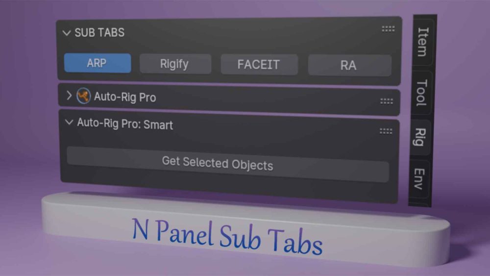 پلاگین بلندر N Panel Sub Tabs