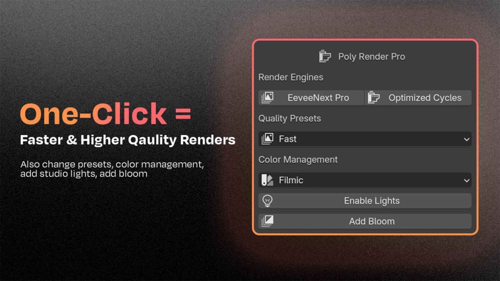 پلاگین بلندر Poly Render Pro