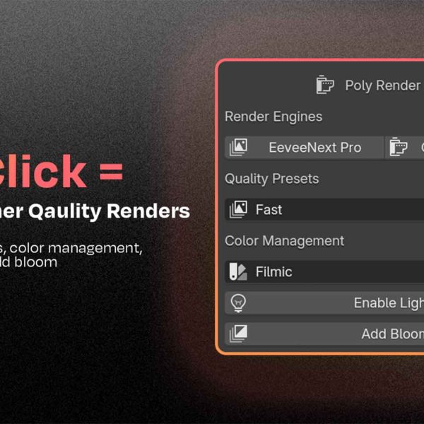 پلاگین بلندر Poly Render Pro