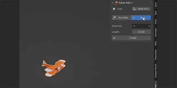 پلاگین بلندر Follow Path | گـــــرافیکو