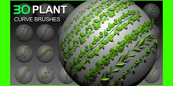 مجموعه پک براش 30Plant Curve Brushes