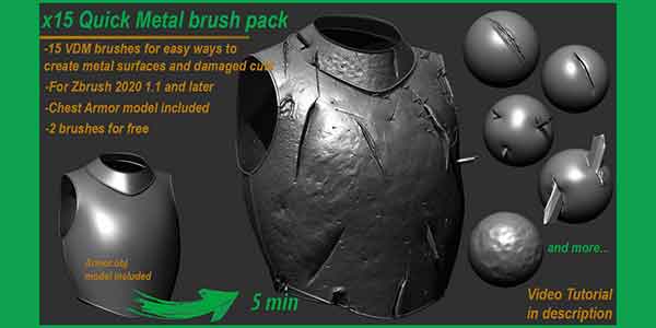 مجموعه پک براش Quick Metal Surface and Cuts Brush