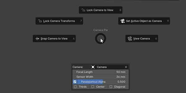 پلاگین بلندر 3D Viewport Pie Menus