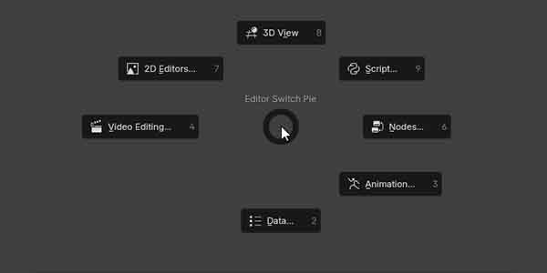 پلاگین بلندر 3D Viewport Pie Menus