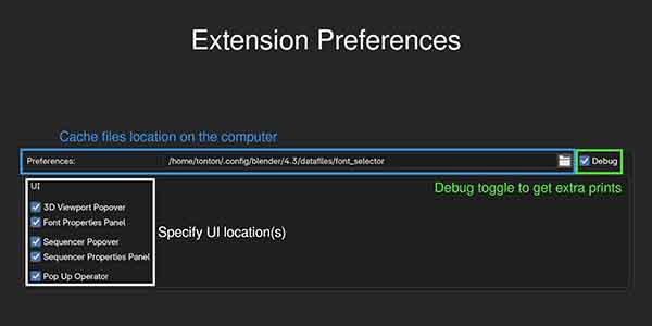 پلاگین بلندر Font Selector