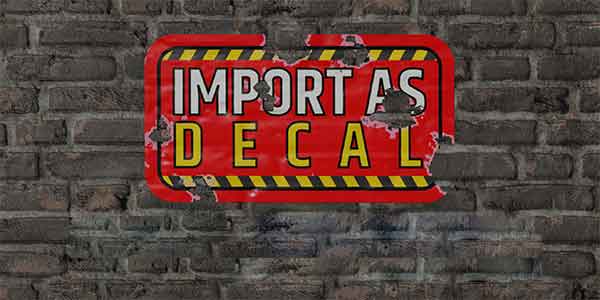 پلاگین بلندر Import As Decal