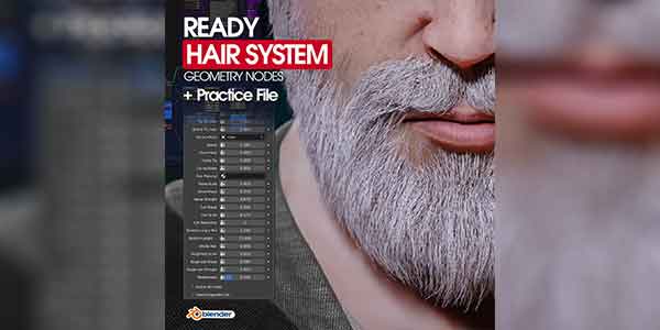 پلاگین بلندر Blender Ready Hair System-2 پلاگین بلندر Blender Ready Hair System