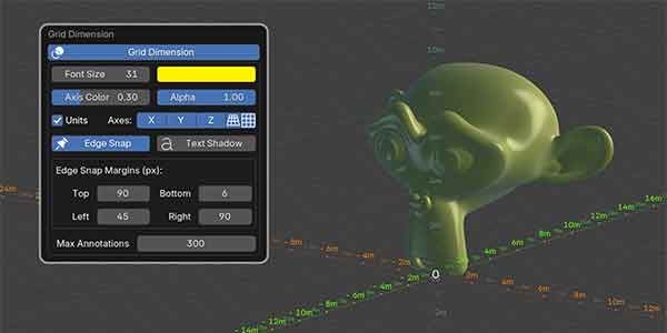 پلاگین بلندر Grid Dimensions