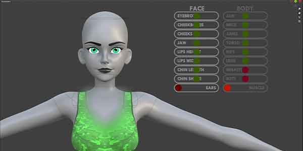 پلاگین بلندر Customisable Female Basemesh
