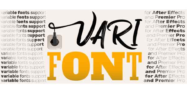 پلاگین افترافکت و پریمیر پرو VariFont