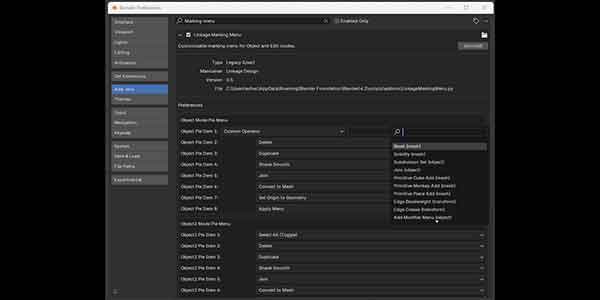 پلاگین بلندر Linkage Marking Menu-2 پلاگین بلندر Linkage Marking Menu