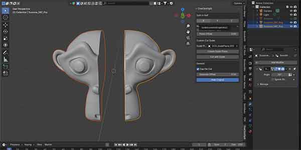 پلاگین بلندر One-Click Split