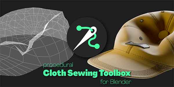 پلاگین بلندر Procedural Cloth Sewing Toolbox