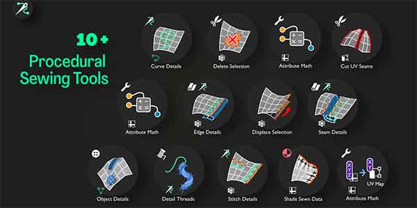پلاگین بلندر Procedural Cloth Sewing Toolbox-2 پلاگین بلندر Procedural Cloth Sewing Toolbox