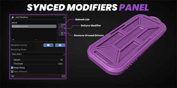 پلاگین بلندر Synced Modifiers
